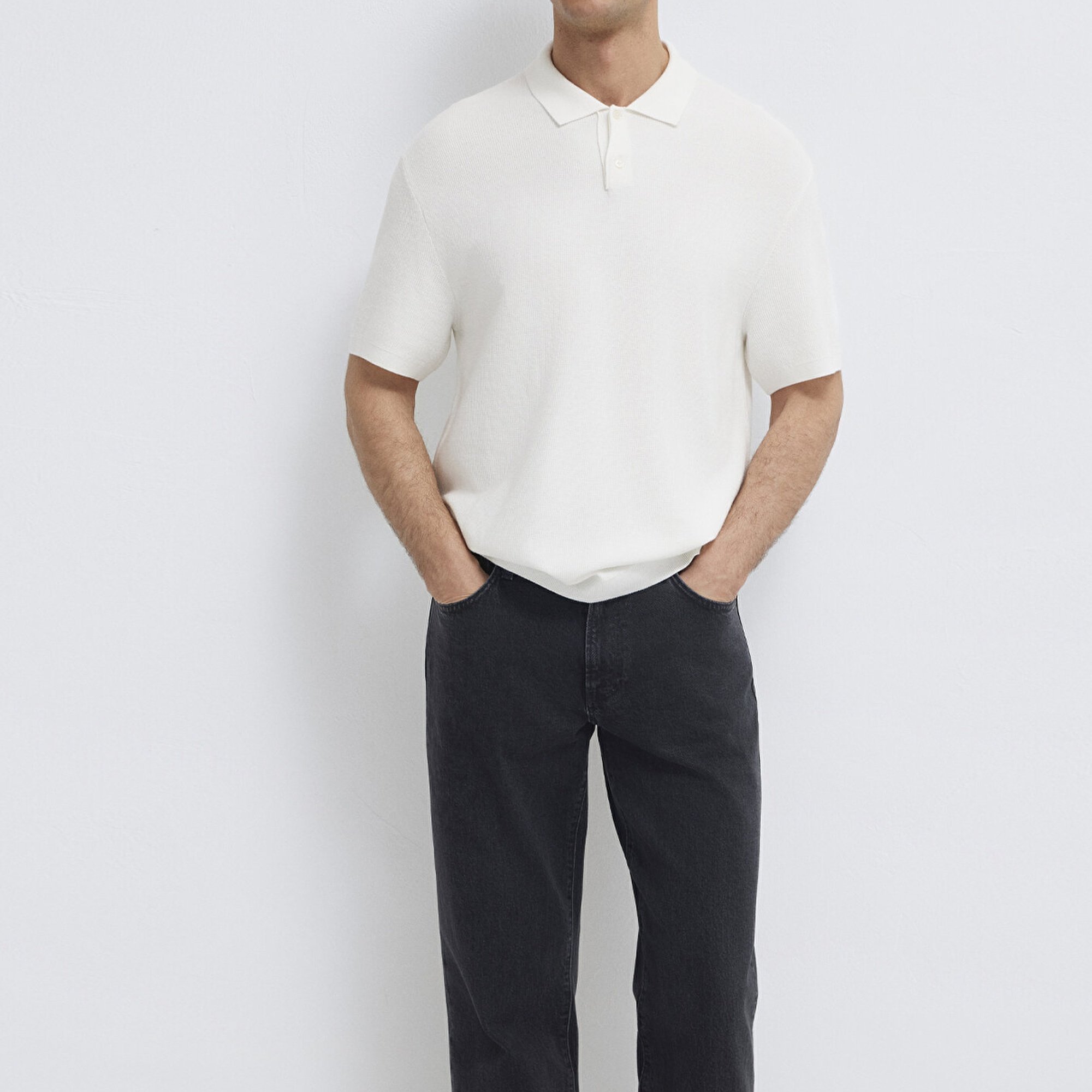 Mavi Ekru Triko Polo 0710397-70057