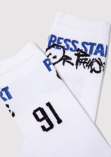  Mavi Beyaz Soket  Çorap 0912198-620