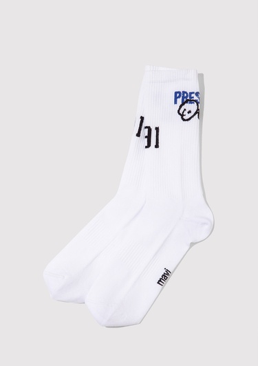  Mavi Beyaz Soket  Çorap 0912198-620