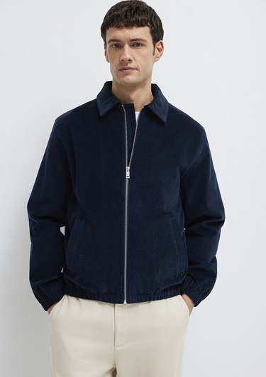  Mavi Lacivert Kadife Ceket Loose Fit / Bol Rahat Kesim 0110952-80872