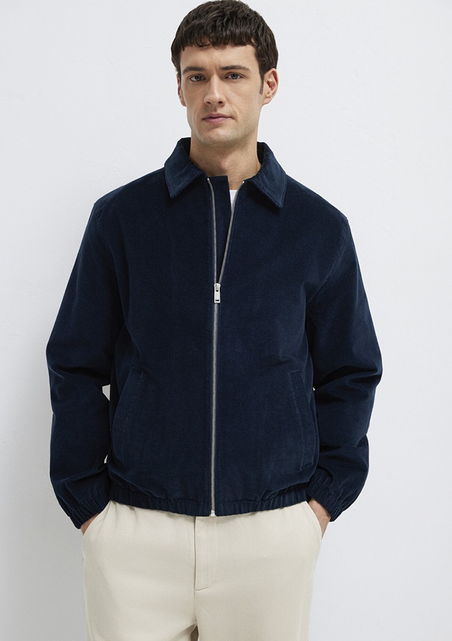  Mavi Lacivert Kadife Ceket Loose Fit / Bol Rahat Kesim 0110952-80872