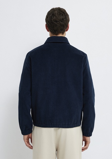  Mavi Lacivert Kadife Ceket Loose Fit / Bol Rahat Kesim 0110952-80872