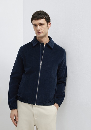  Mavi Lacivert Kadife Ceket Loose Fit / Bol Rahat Kesim 0110952-80872