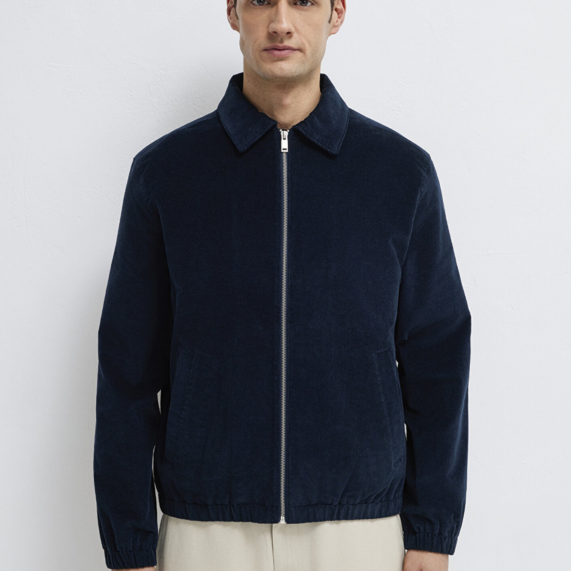 Mavi Lacivert Kadife Ceket Loose Fit / Bol Rahat Kesim 0110952-80872