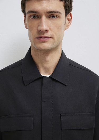  Mavi Siyah Gömlek Regular Fit / Normal Kesim 0211980-900