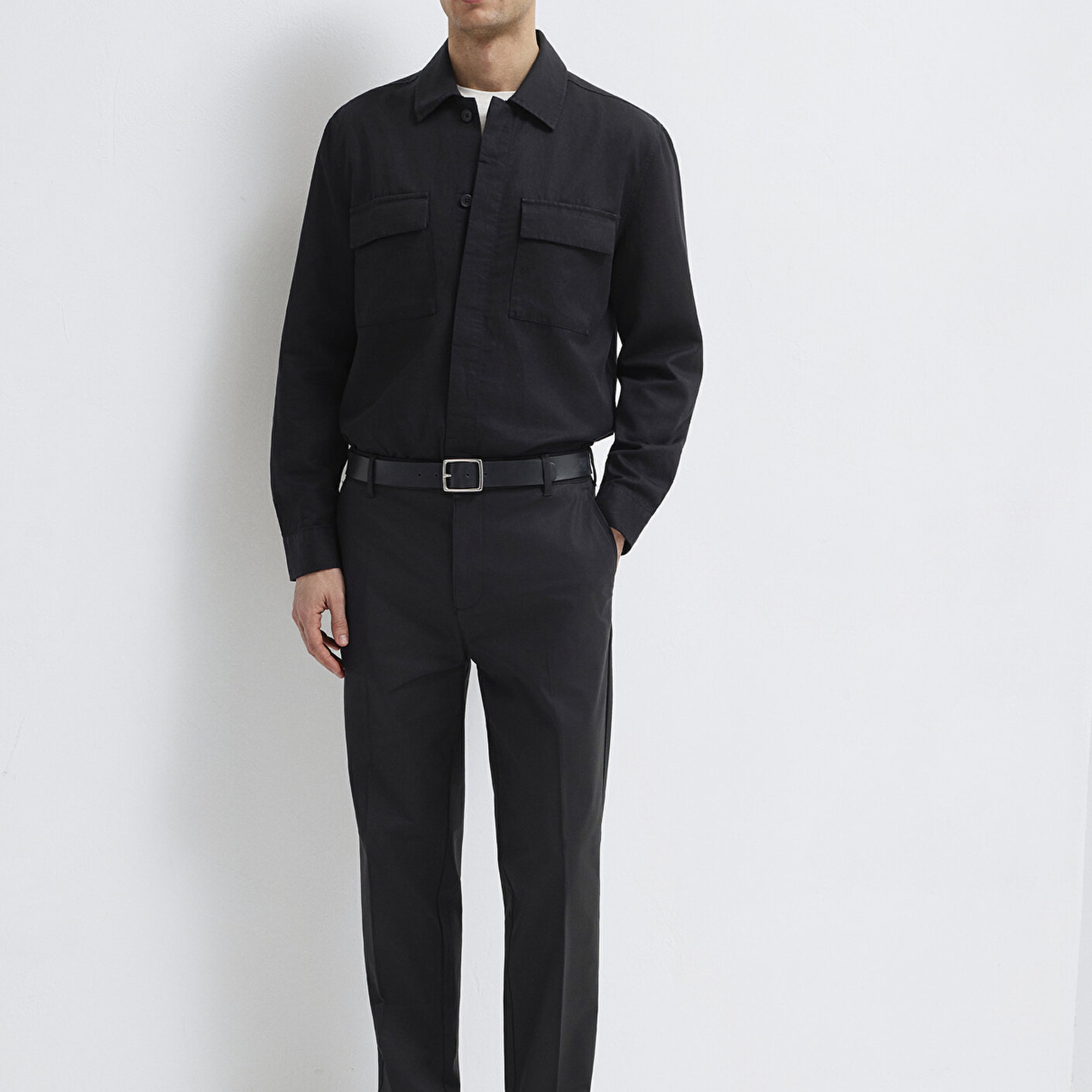 Mavi Siyah Gömlek Regular Fit / Normal Kesim 0211980-900