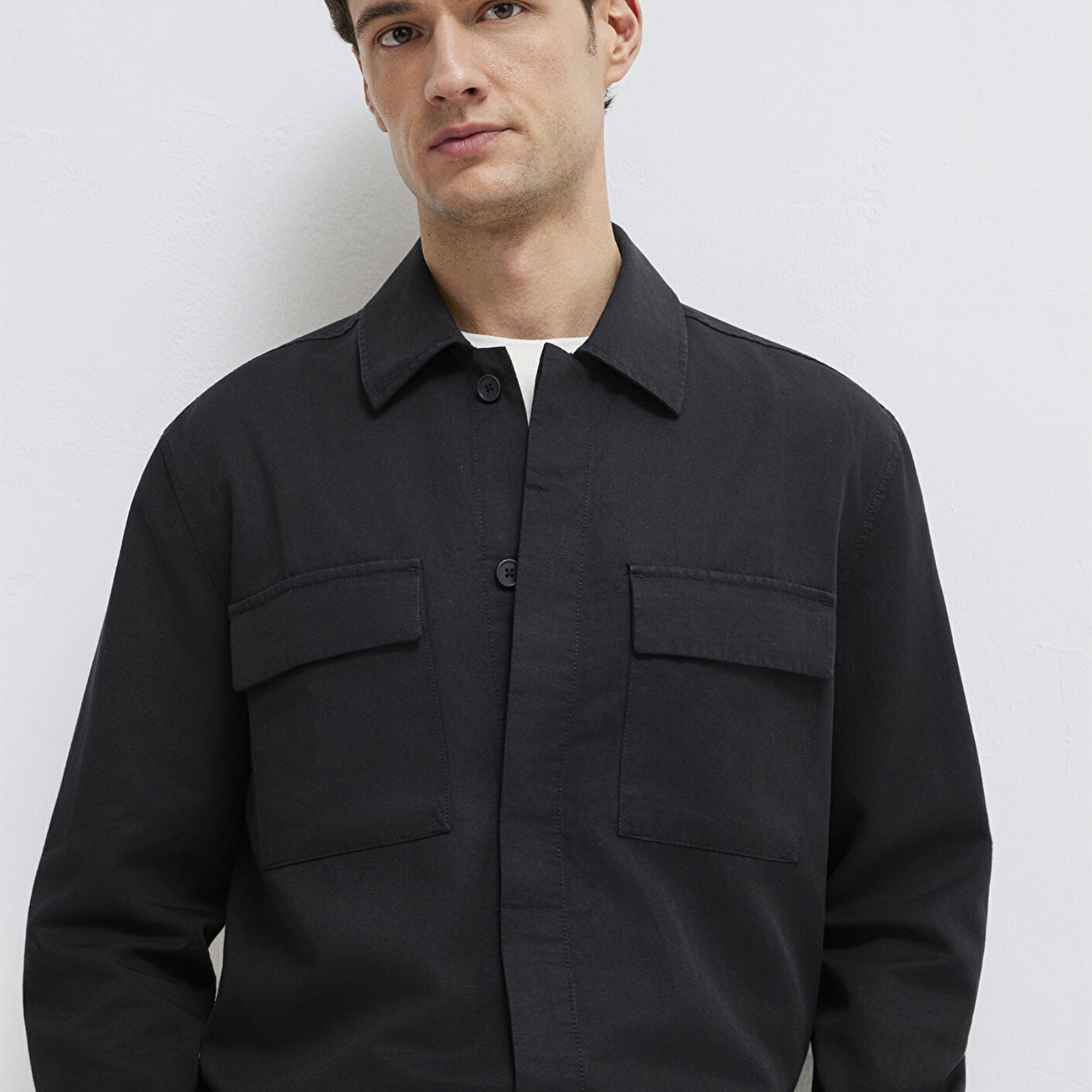 Mavi Siyah Gömlek Regular Fit / Normal Kesim 0211980-900