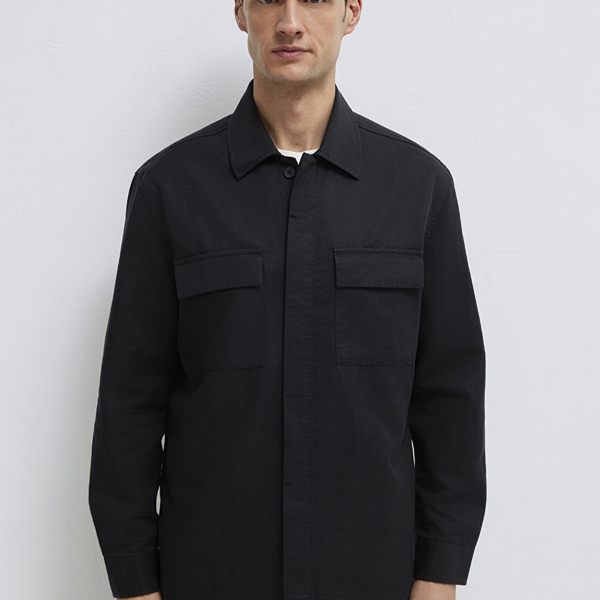 Mavi Siyah Gömlek Regular Fit / Normal Kesim 0211980-900