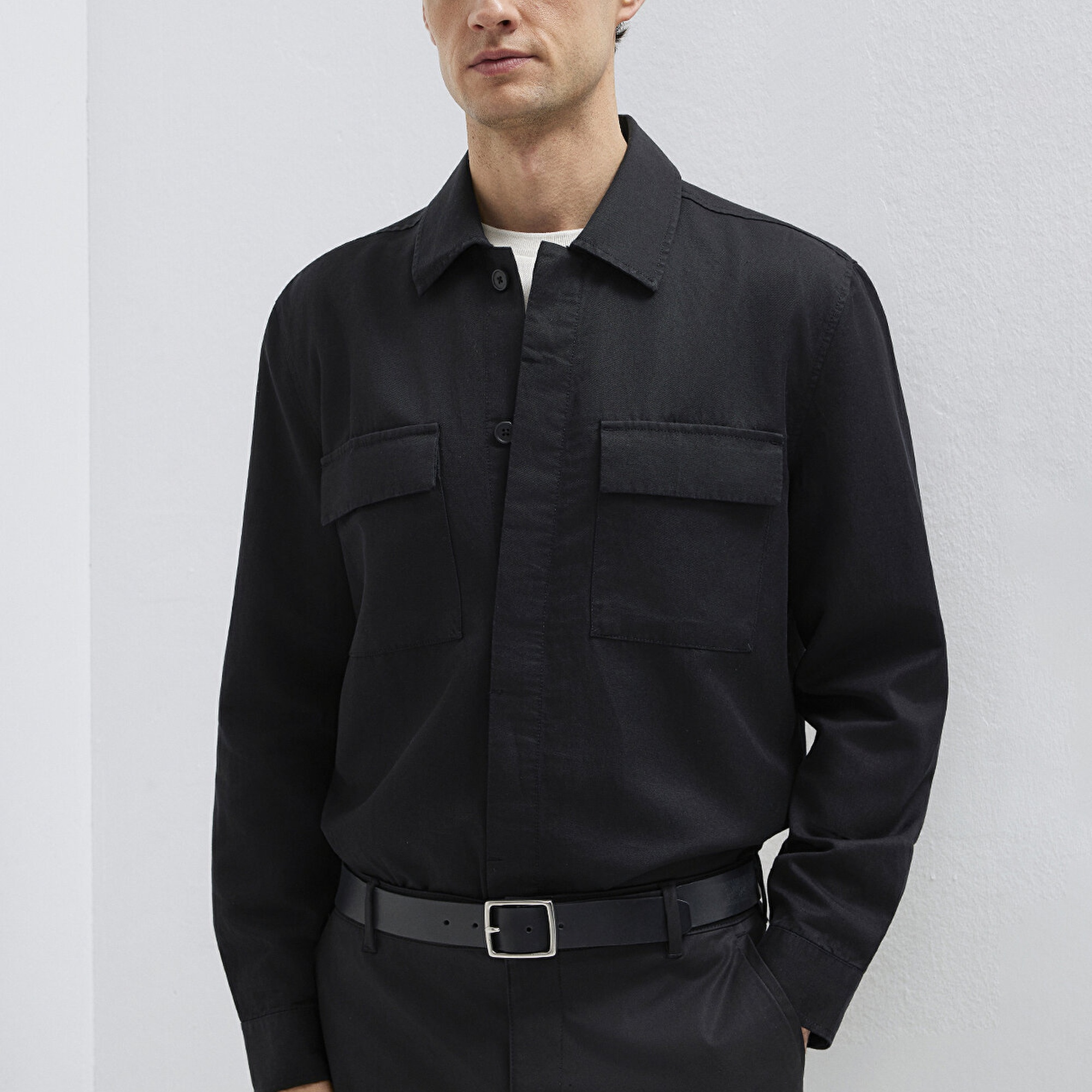 Mavi Siyah Gömlek Regular Fit / Normal Kesim 0211980-900