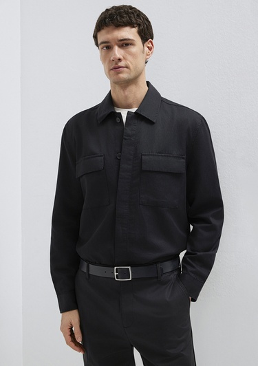  Mavi Siyah Gömlek Regular Fit / Normal Kesim 0211980-900