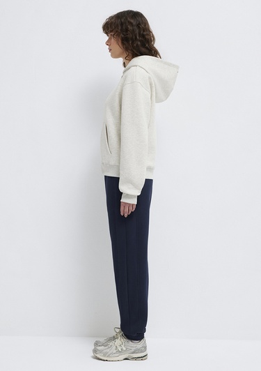  Mavi Mavi Logo Nakış Detaylı Kapüşonlu Bej Sweatshirt 1S10532-85576