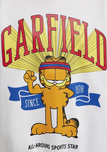  Mavi Garfield Baskılı Ekru Sweatshirt 1S10530-80194
