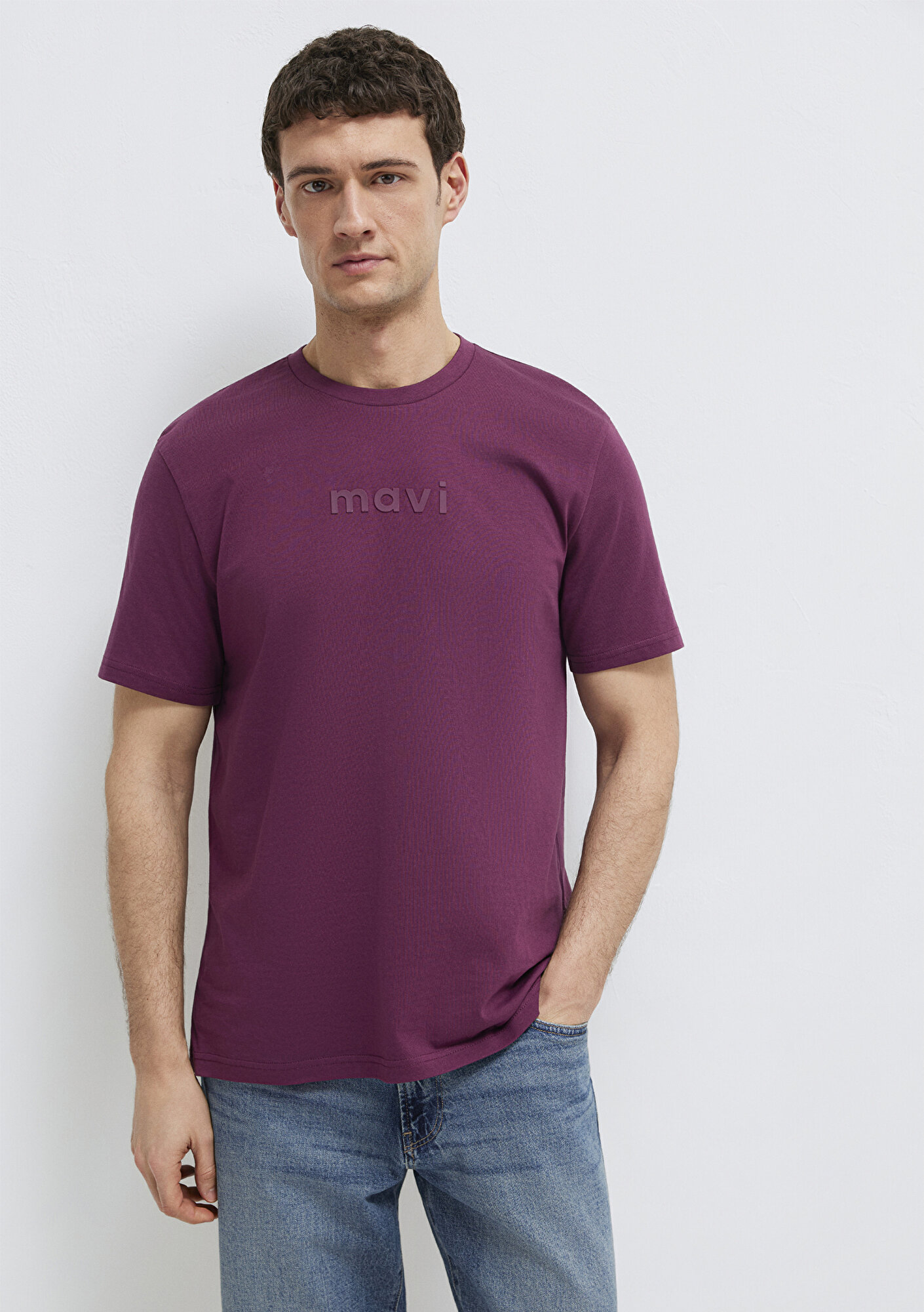  Mavi Mavi Baskılı Bordo Tişört Regular Fit / Normal Kesim 0612732-70670