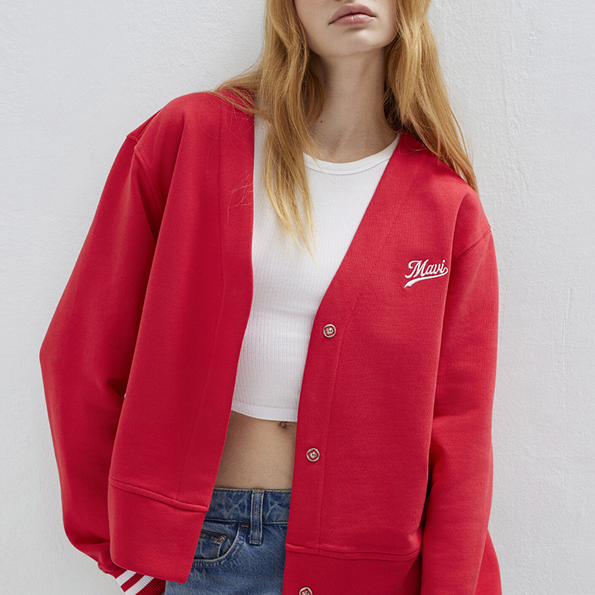 Mavi Kırmızı Sweatshirt 1S10511-70477