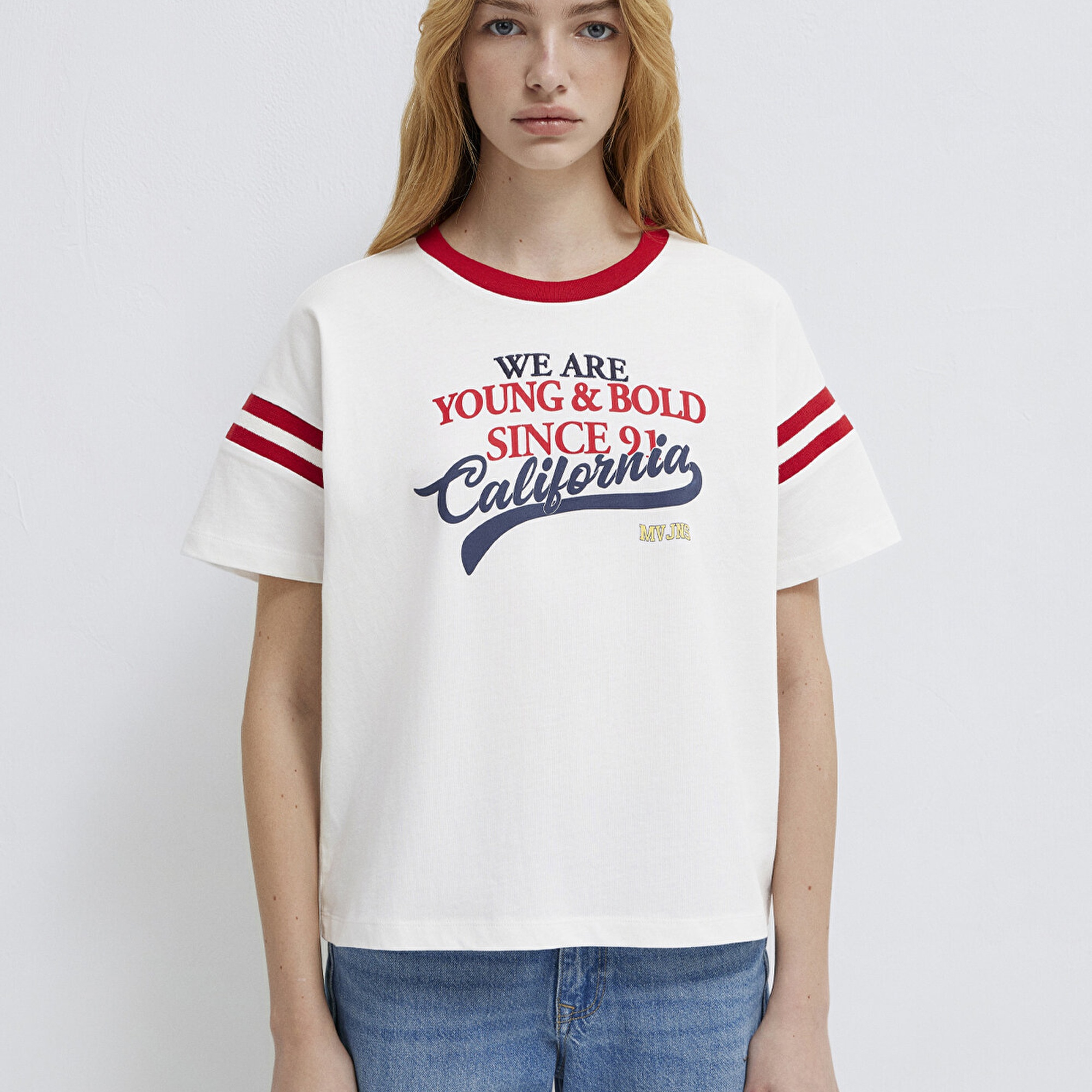 Mavi BaskılıEkru Tişört Regular Fit / Normal Kesim 1613861-70057