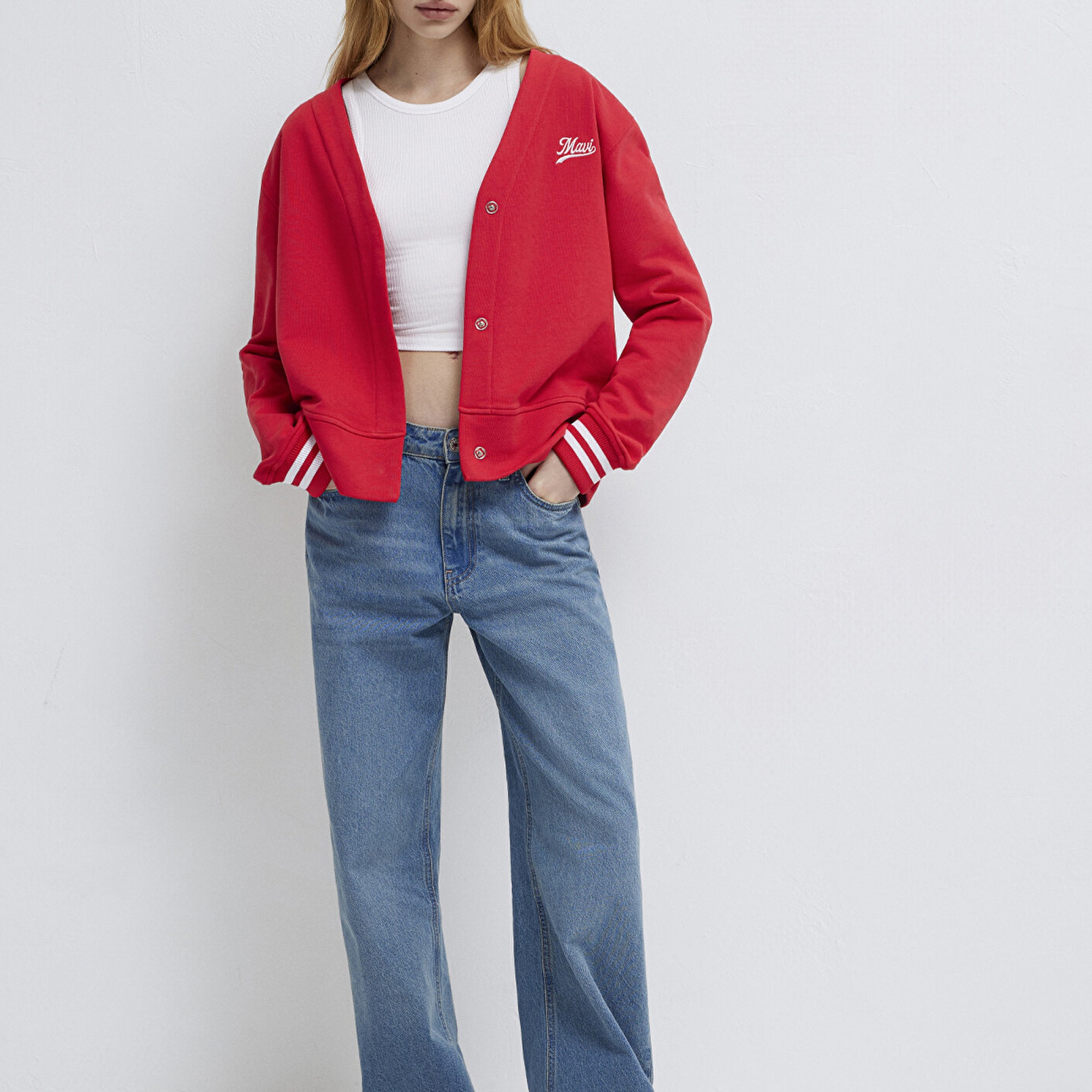 Mavi Kırmızı Sweatshirt 1S10511-70477