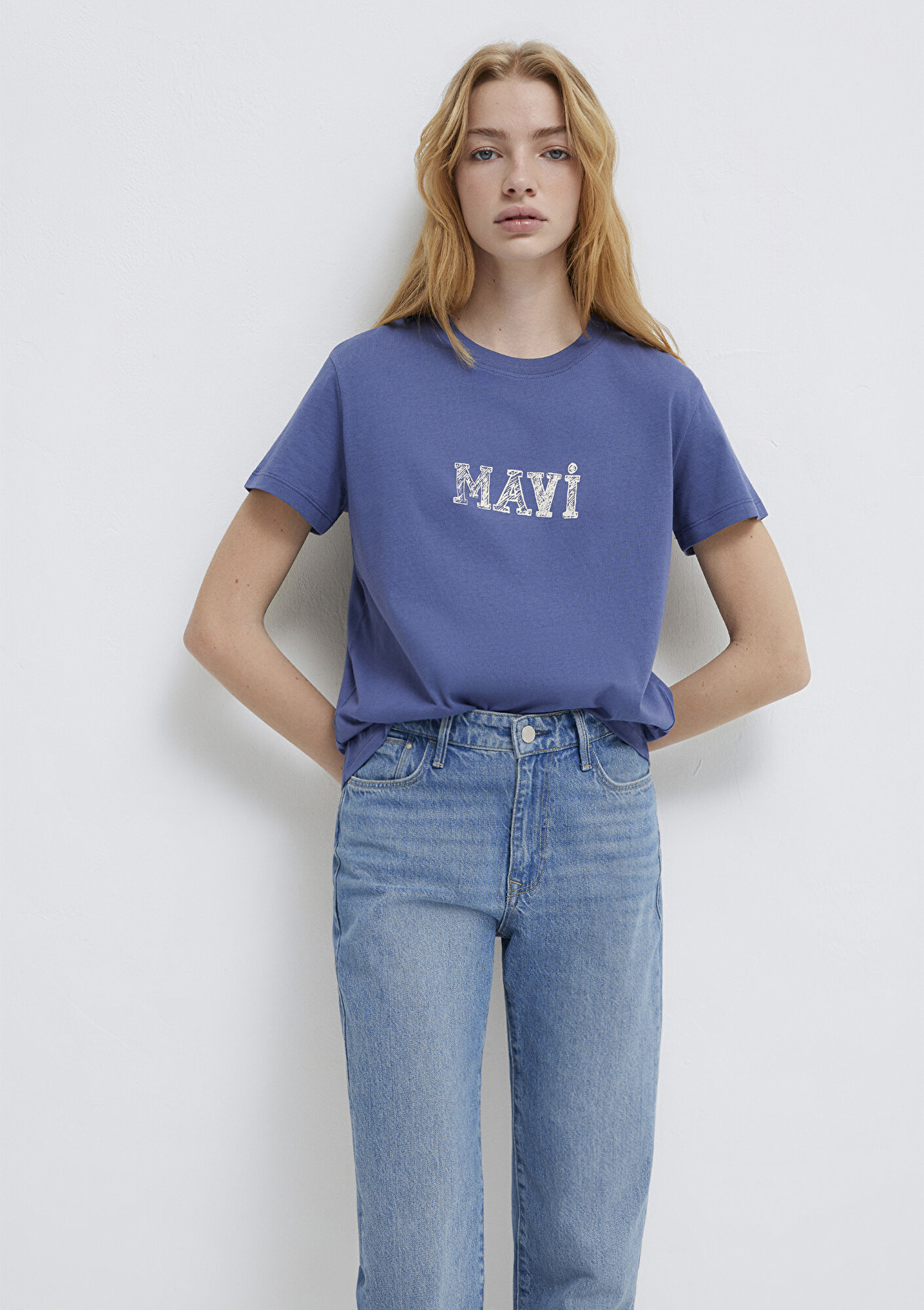 Mavi Mavi Baskılı Mavi Tişört Regular Fit / Normal Kesim 1612232-70757