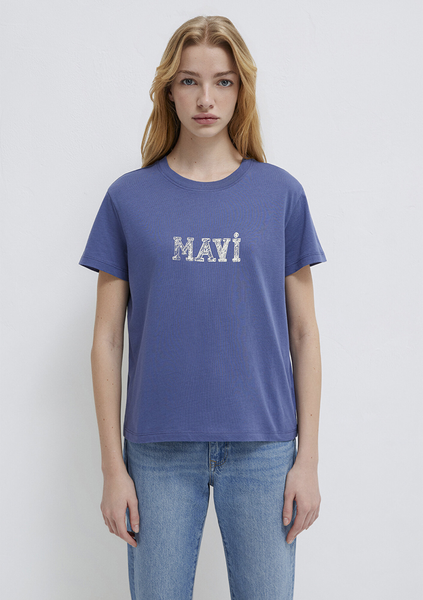 Mavi Mavi Baskılı Mavi Tişört Regular Fit / Normal Kesim 1612232-70757