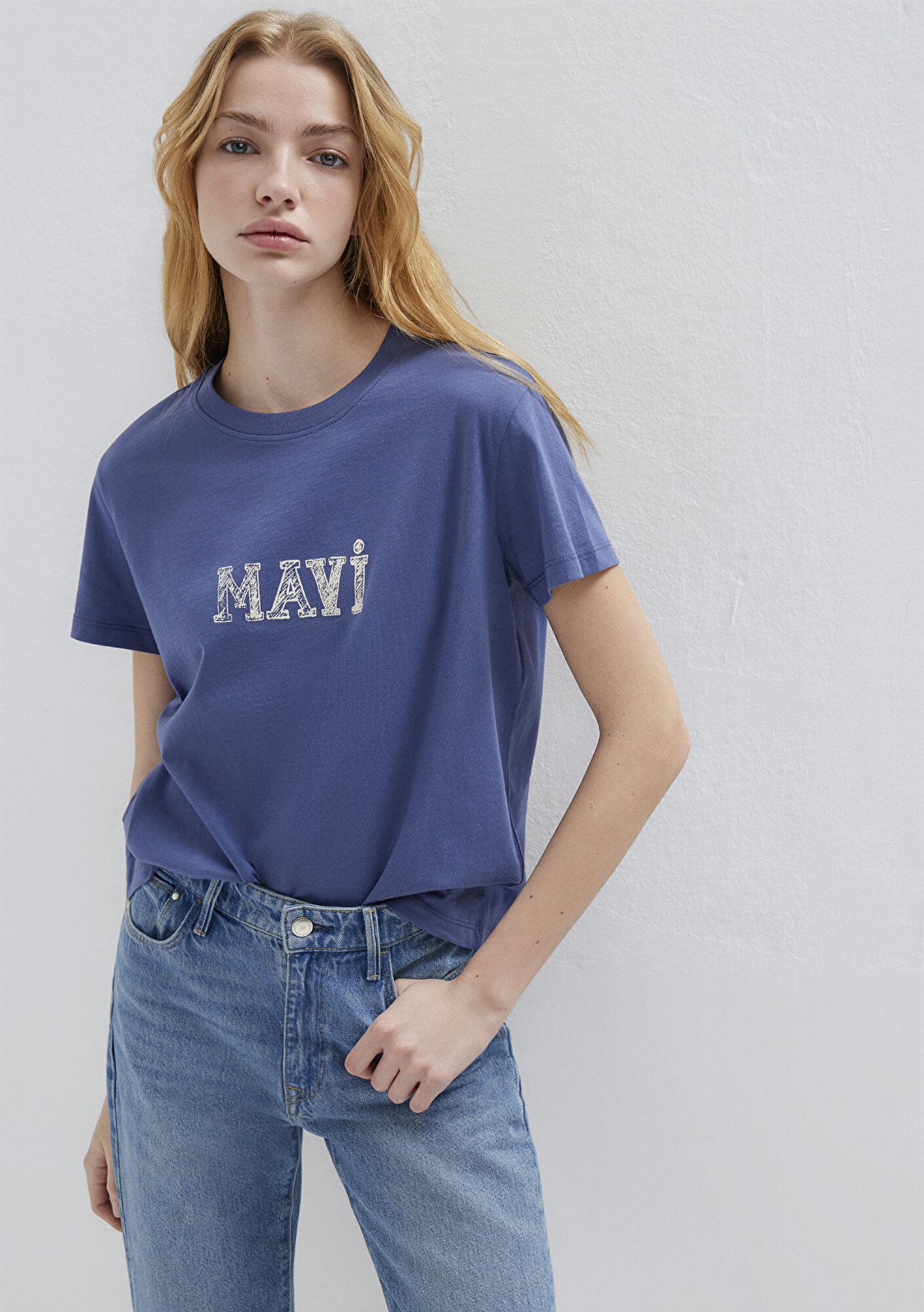 Mavi Mavi Baskılı Mavi Tişört Regular Fit / Normal Kesim 1612232-70757