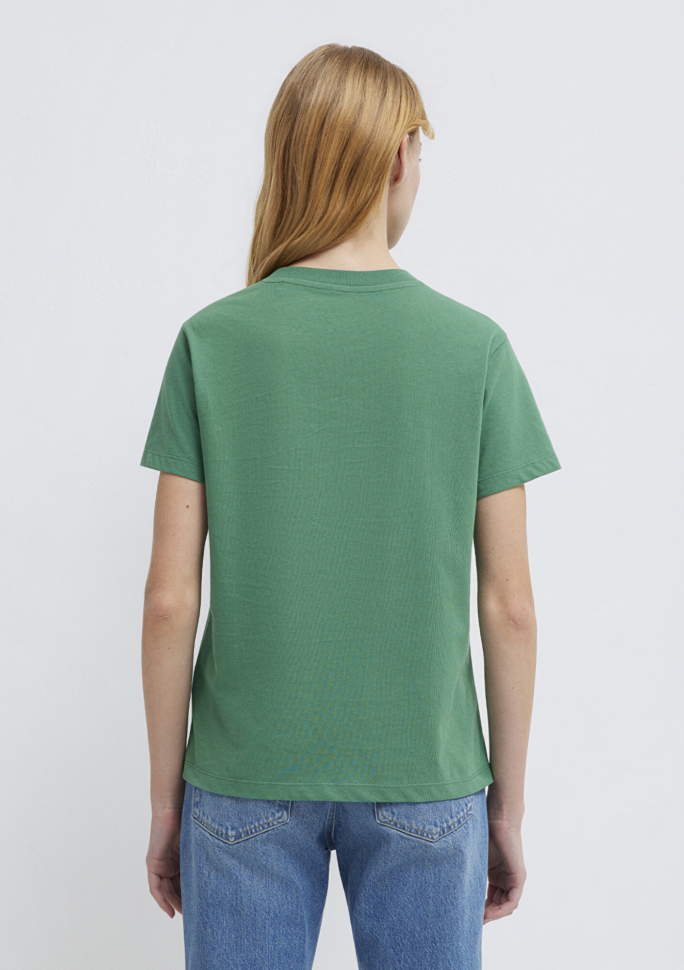 Mavi Mavi Logo Baskılı Yeşil Tişört Semi Slim Fit / Yarı Dar Kesim 1612962-71881