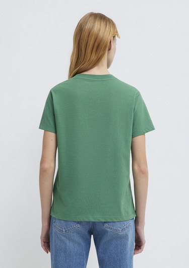  Mavi Mavi Logo Baskılı Yeşil Tişört Semi Slim Fit / Yarı Dar Kesim 1612962-71881