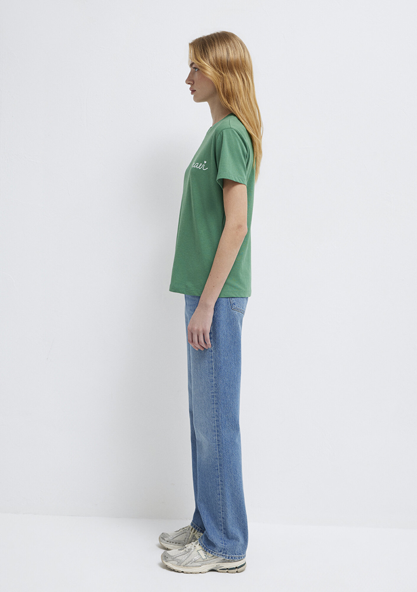 Mavi Mavi Logo Baskılı Yeşil Tişört Semi Slim Fit / Yarı Dar Kesim 1612962-71881