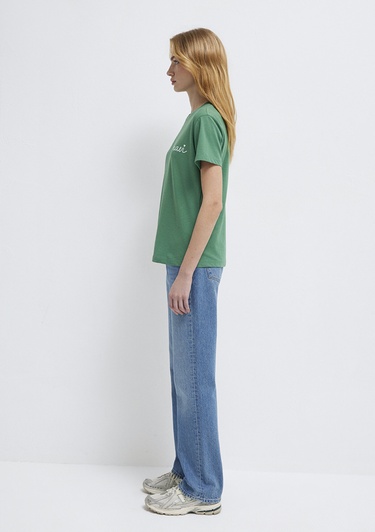  Mavi Mavi Logo Baskılı Yeşil Tişört Semi Slim Fit / Yarı Dar Kesim 1612962-71881