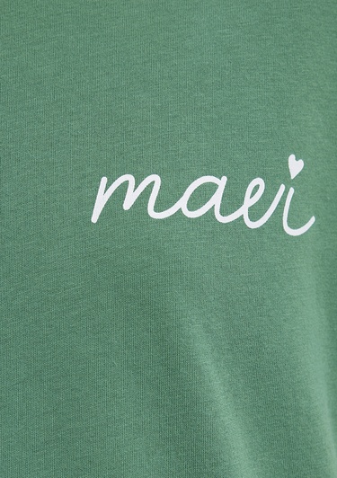  Mavi Mavi Logo Baskılı Yeşil Tişört Semi Slim Fit / Yarı Dar Kesim 1612962-71881