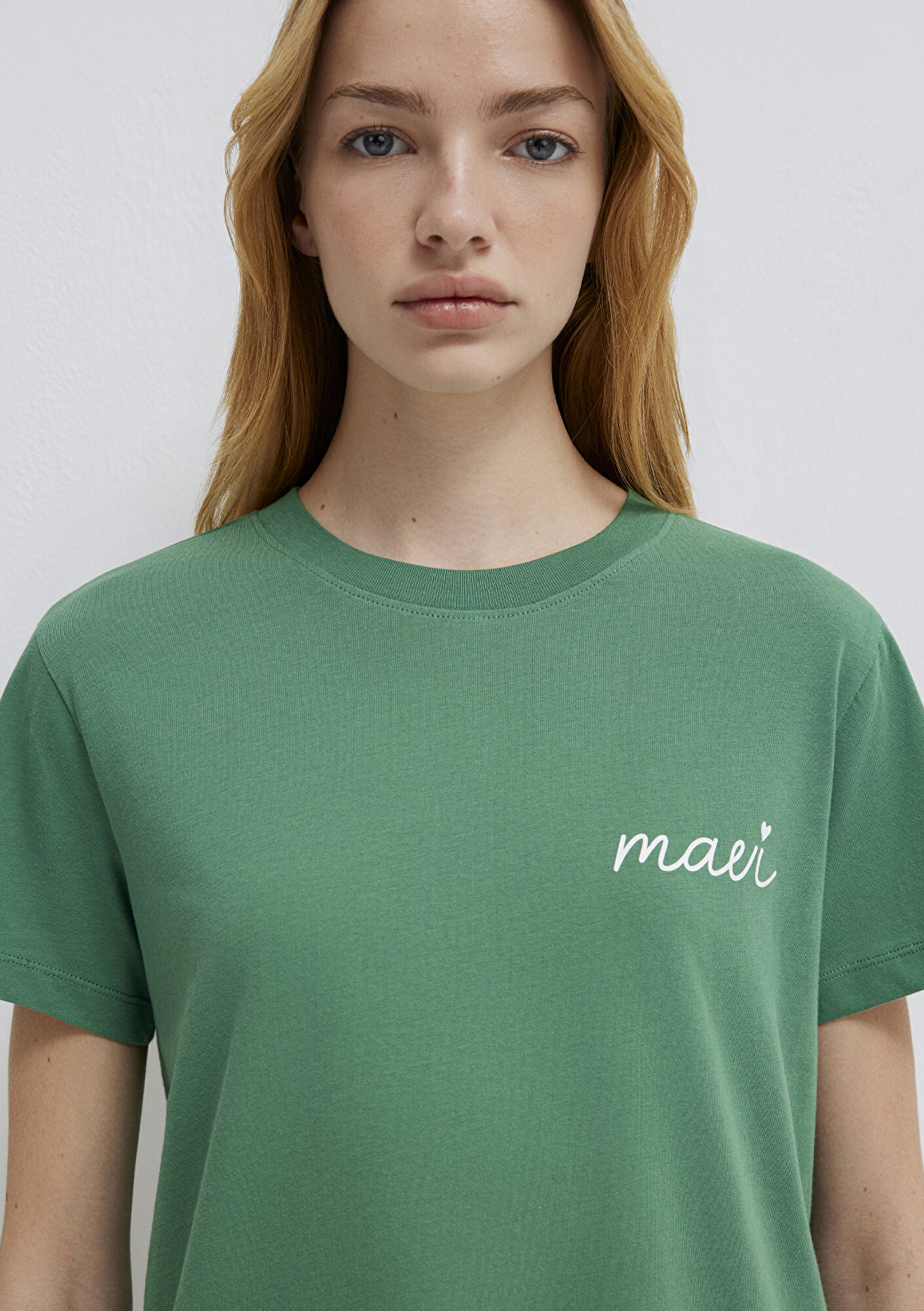 Mavi Mavi Logo Baskılı Yeşil Tişört Semi Slim Fit / Yarı Dar Kesim 1612962-71881