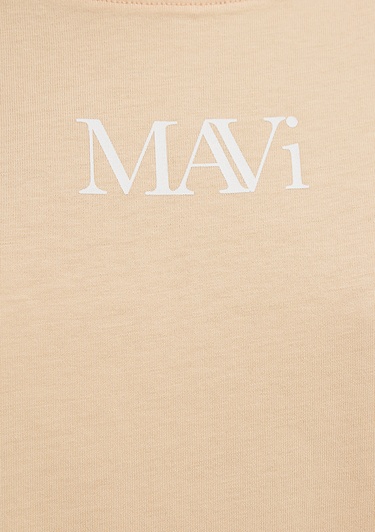  Mavi Mavi Logo Baskılı Pembe Tişört Oversize / Geniş Kesim 1611593-71220