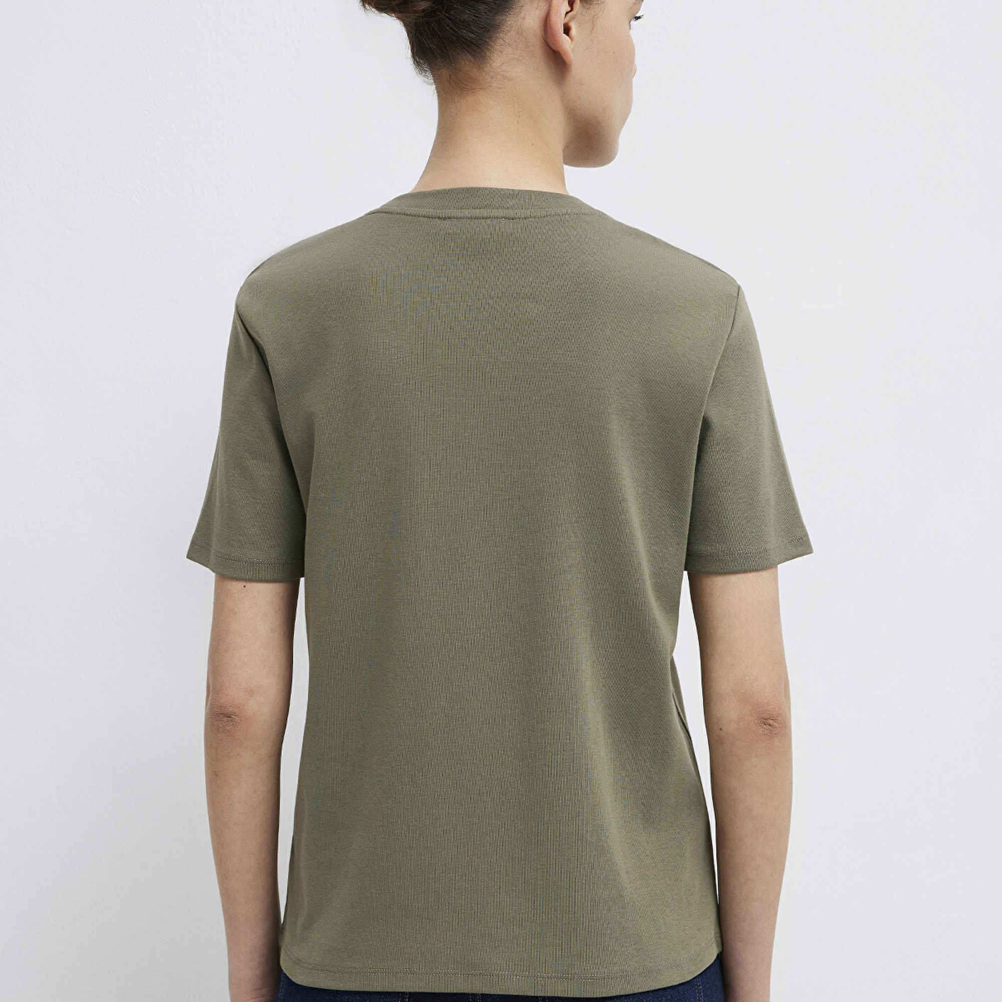 Mavi Yeşil Basic Tişört Semi Slim Fit / Yarı Dar Kesim 1612916-86961