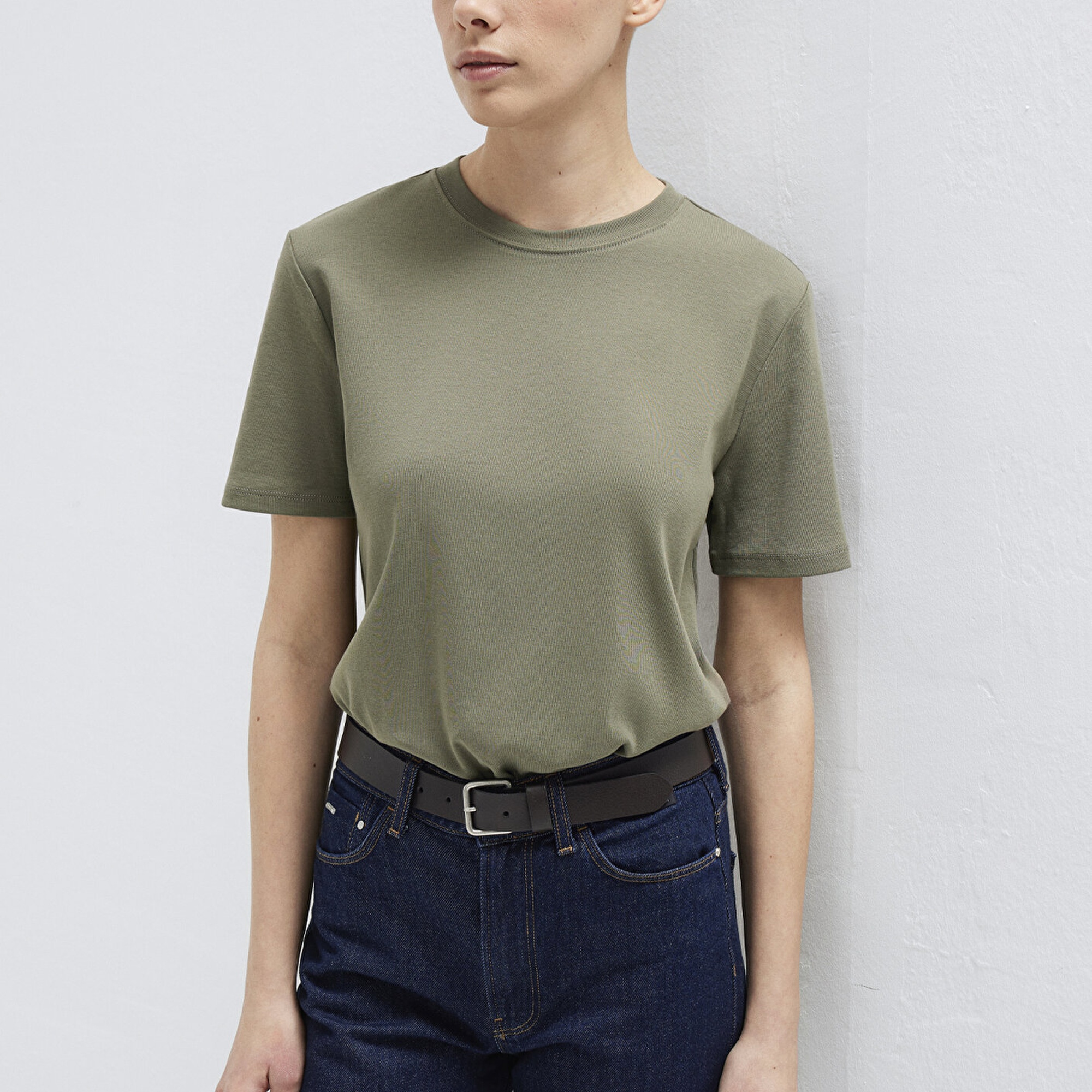 Mavi Yeşil Basic Tişört Semi Slim Fit / Yarı Dar Kesim 1612916-86961