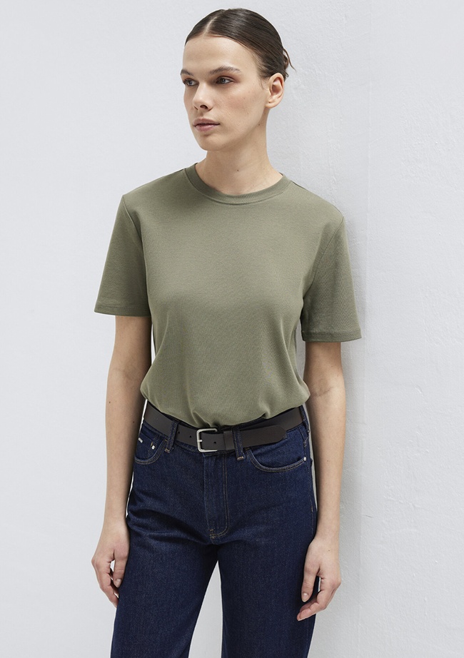  Mavi Yeşil Basic Tişört Semi Slim Fit / Yarı Dar Kesim 1612916-86961