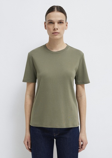  Mavi Yeşil Basic Tişört Semi Slim Fit / Yarı Dar Kesim 1612916-86961