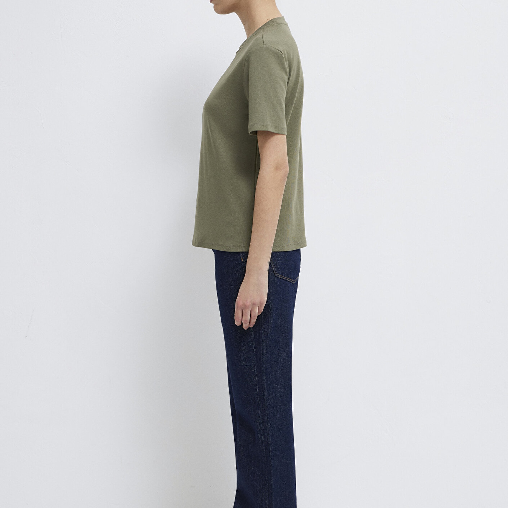 Mavi Yeşil Basic Tişört Semi Slim Fit / Yarı Dar Kesim 1612916-86961