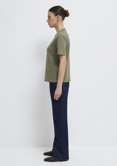  Mavi Yeşil Basic Tişört Semi Slim Fit / Yarı Dar Kesim 1612916-86961