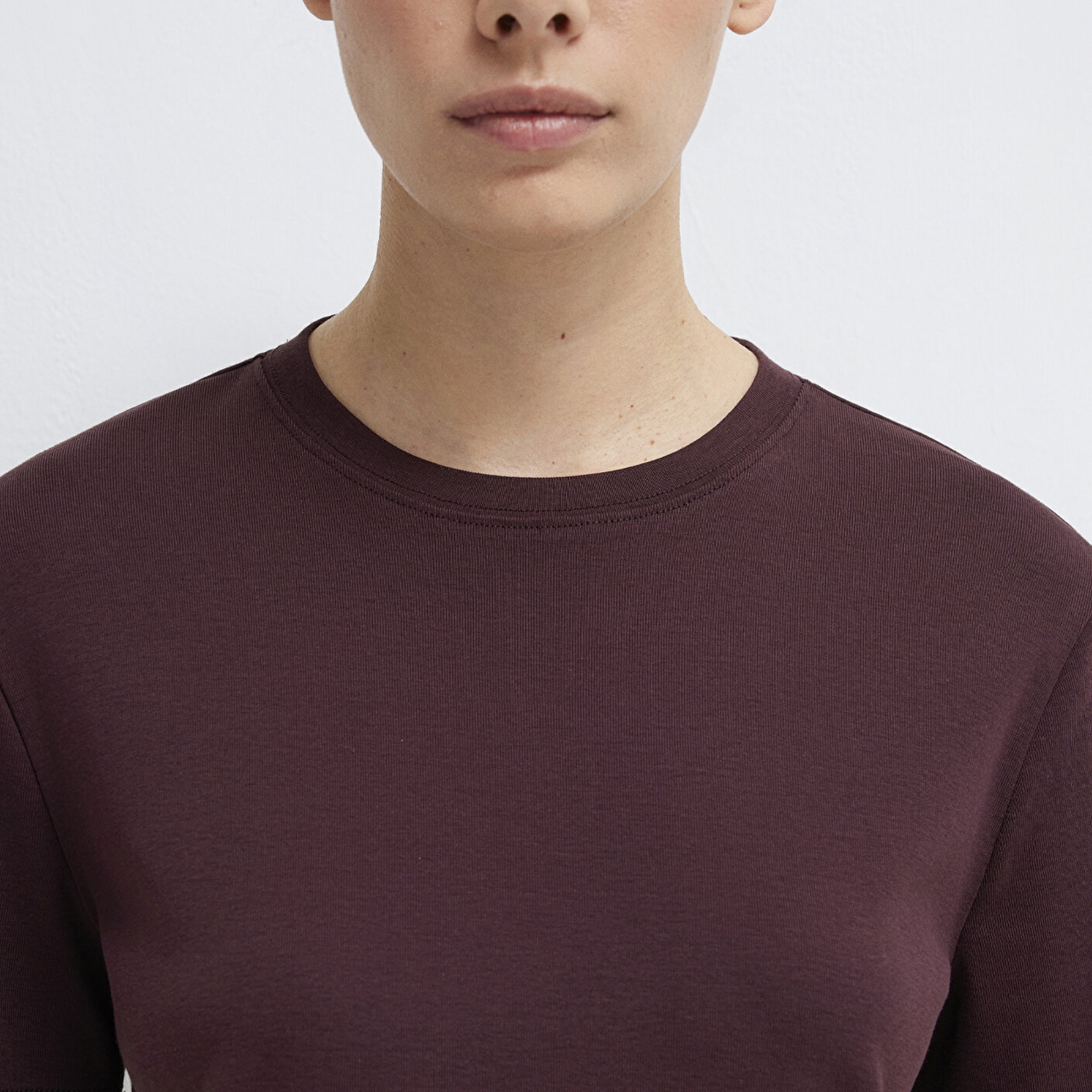 Mavi Kahverengi Basic Tişört Semi Slim Fit / Yarı Dar Kesim 1612916-70223