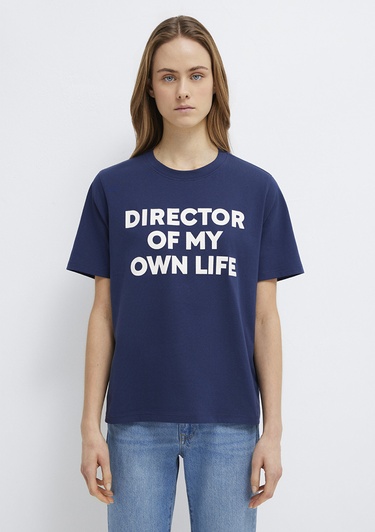  Mavi Baskılı Lacivert Tişört Regular Fit / Normal Kesim 1613733-70492