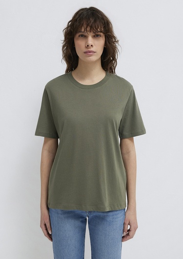  Mavi Bisiklet Yaka Yeşil Basic Tişört Regular Fit / Normal Kesim 1600955-86627