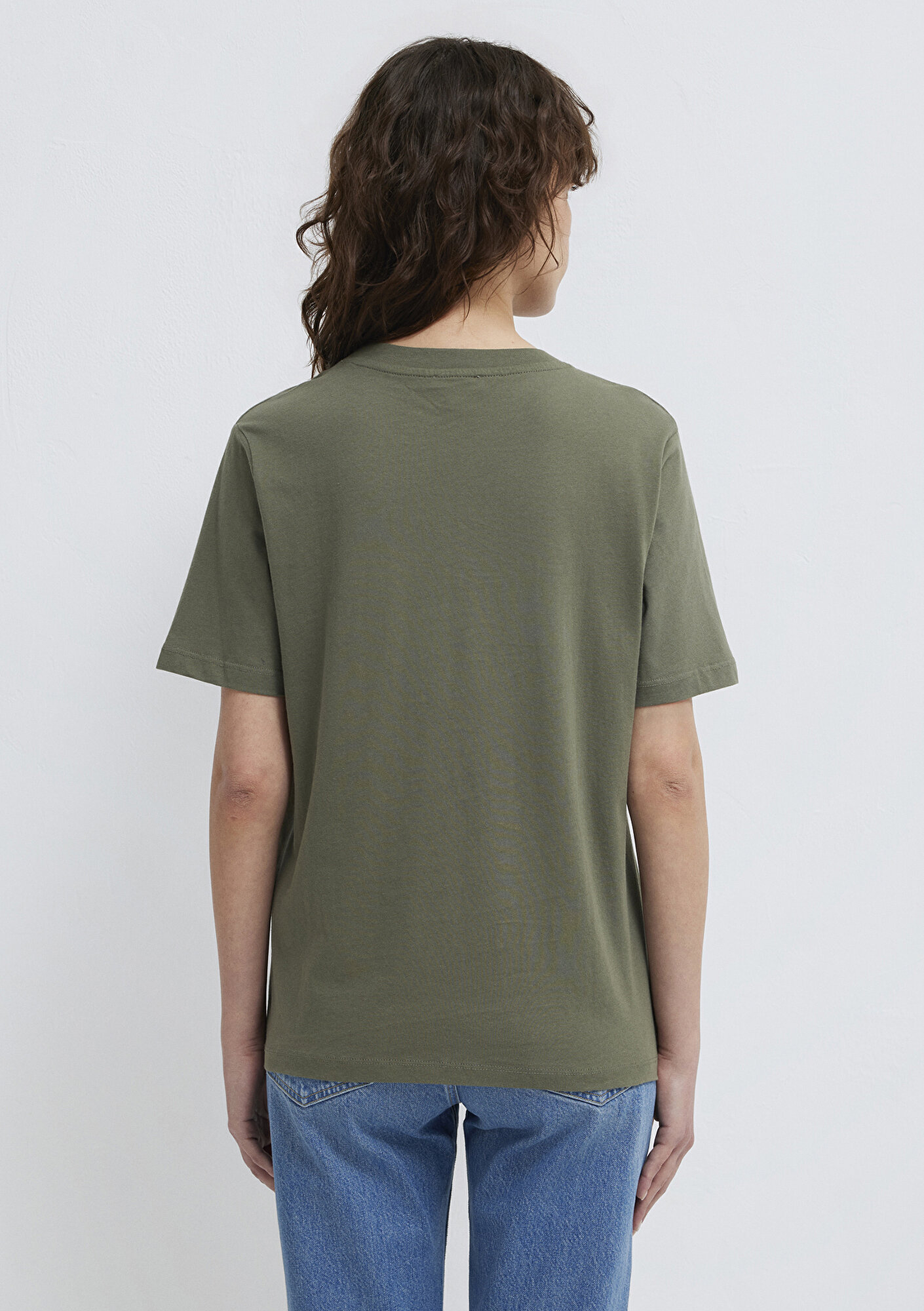 Mavi Bisiklet Yaka Yeşil Basic Tişört Regular Fit / Normal Kesim 1600955-86627