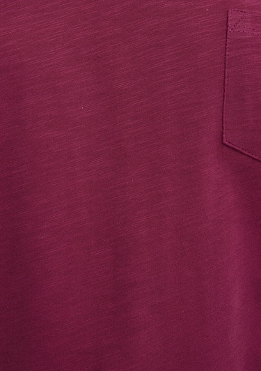  Mavi V Yaka Pembe Basic Tişört Loose Fit / Bol Rahat Kesim 1600961-70919