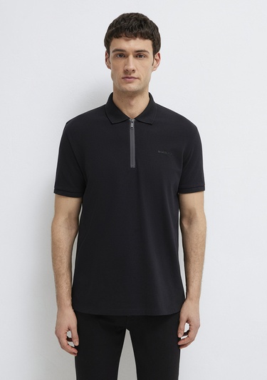  Mavi Siyah Polo Tişört Regular Fit / Normal Kesim 0613137-900