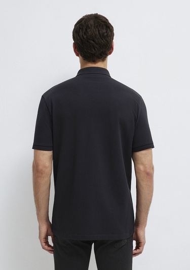  Mavi Siyah Polo Tişört Regular Fit / Normal Kesim 0613137-900