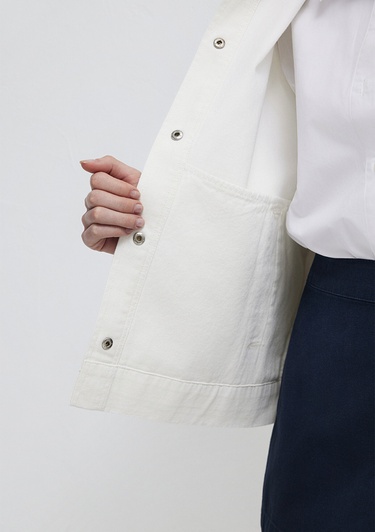  Mavi Ekru Gömlek Loose Fit / Bol Rahat Kesim 1211407-80194