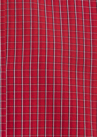  Mavi Ekose Kırmızı Gömlek Loose Fit / Bol Rahat Kesim 1211401-83904