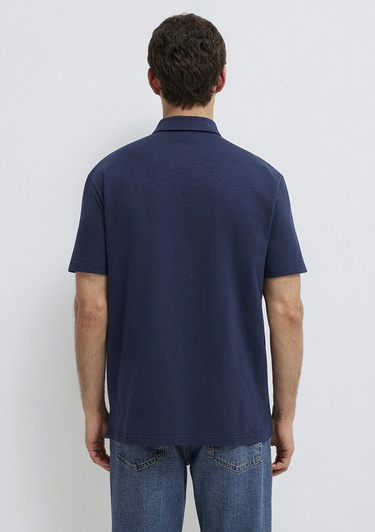  Mavi Lacivert Polo Tişört Loose Fit / Bol Rahat Kesim 0613152-70490