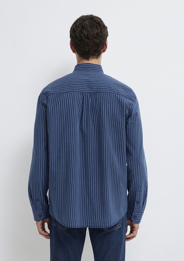  Mavi Çizgili Gömlek Regular Fit / Normal Kesim 0211851-91406