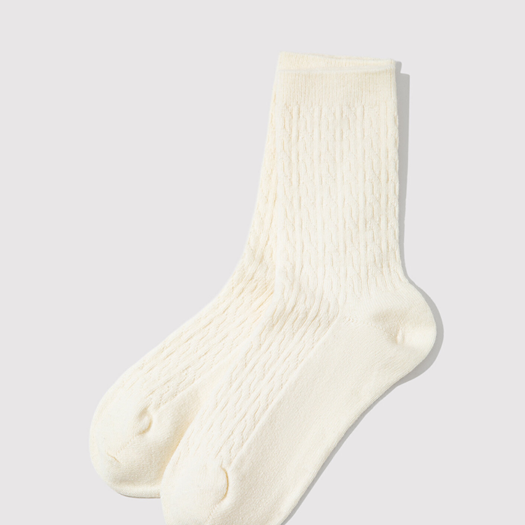 Mavi Yün Karışımlı Bej Bot Çorabı 1913546-30757