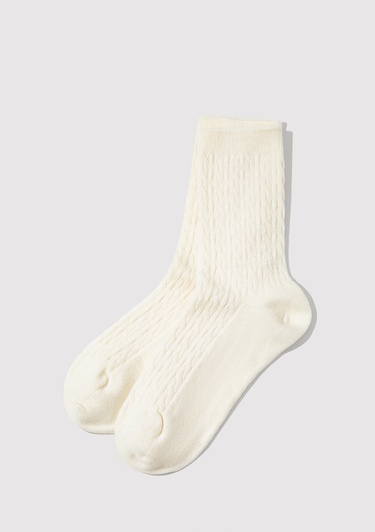  Mavi Yün Karışımlı Bej Bot Çorabı 1913546-30757