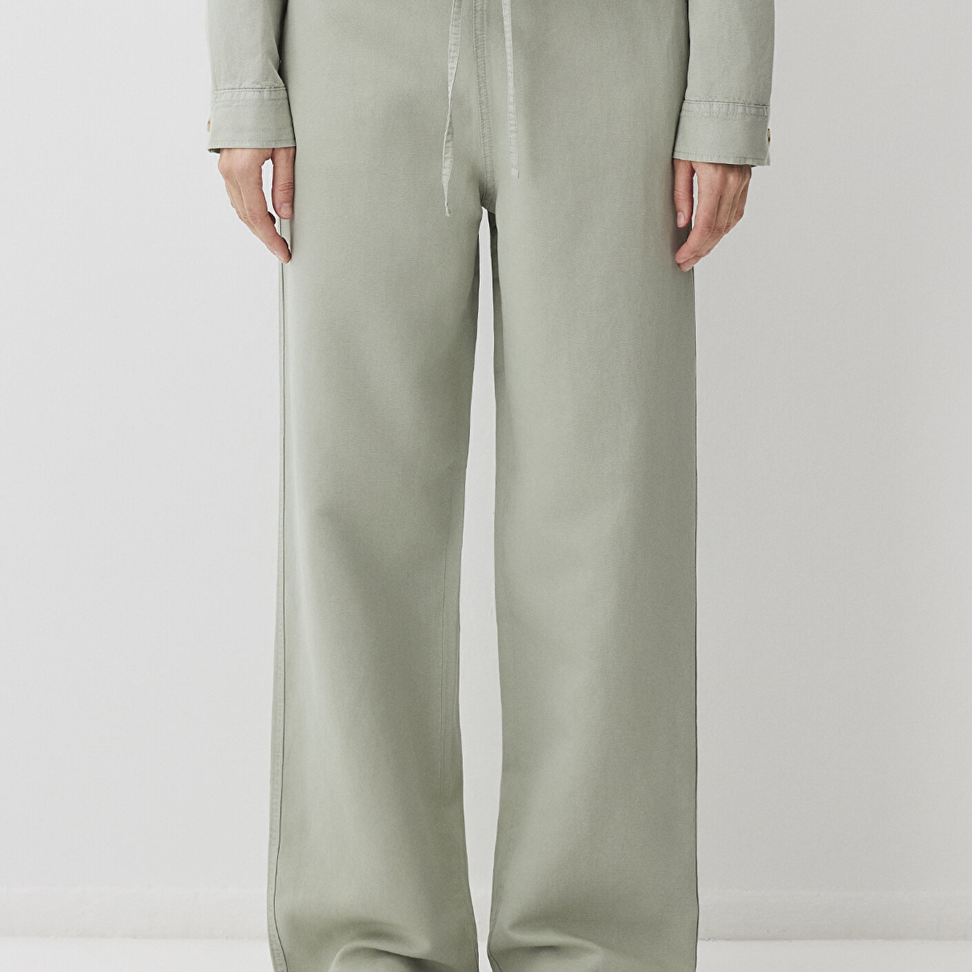 Mavi Gri Tencel TM Lyocell Karışımlı Pantolon 1011012-70146